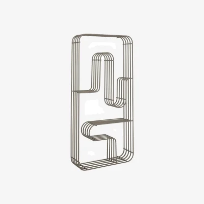Made in Design Curva Wall shelf metal beige / Utensil - 33 x 70.5 x D 9 cm - AYTM