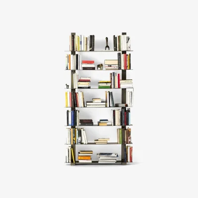 Made in Design Pacifico Wall bookshelf metal grey / W 90 x H 192 cm - Opinion Ciatti