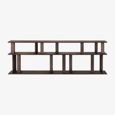 Made in Design Block Low shelf wood brown / L 210 x H 70 cm - Ethnicraft