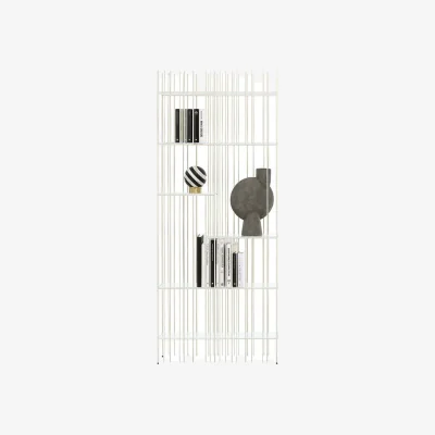 Made in Design Metrica A Bookcase metal beige / W 78 x D 26 cm x H 190 cm - Structure only (shelves sold separately) - Mogg