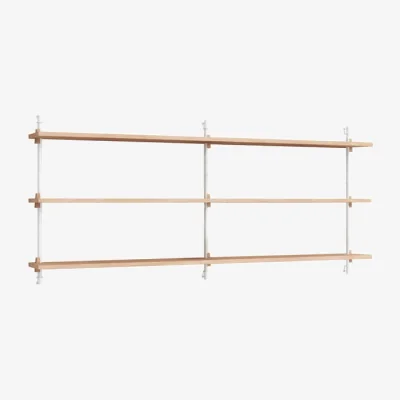 Made in Design Wall Shelving – ws.65.2 Shelf natural wood / W 162 x H 65 cm x D 17.5 cm - MOEBE