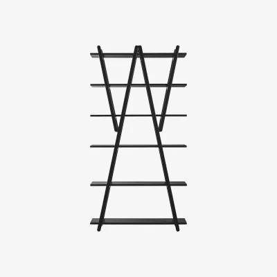 Made in Design Nuvola Rossa Bookcase wood black / Vico Magistretti, 1977 - W 100 x H 192 cm - CASSINA