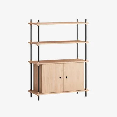 Made in Design Shelving System – s.115.1.B Shelf natural wood / W 85 x H 115 x D 35 cm - MOEBE