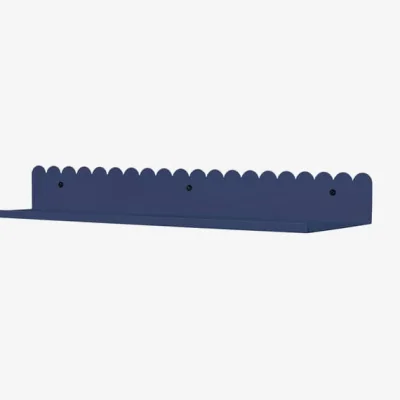 Made in Design Vibes Large Wall shelf metal blue / L 50 cm - NOBODINOZ