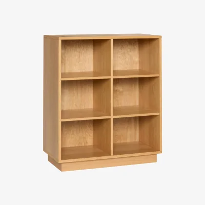 Made in Design Disco Small Bookcase natural wood / W 80 x D 30 x H 95 cm - HÜBSCH