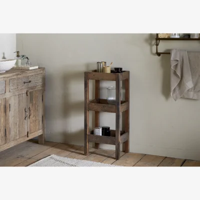Nkuku nkuku Akara Reclaimed Wood Storage Caddy | Bathroom | Natural