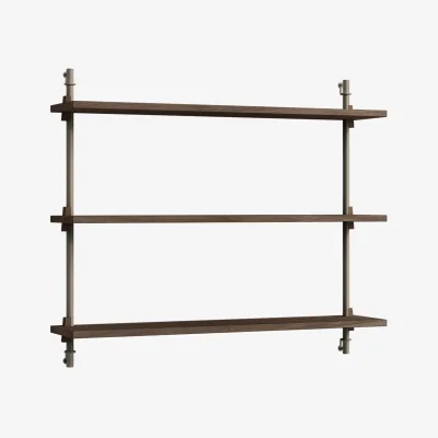 Nordic Nest MOEBE Wall Shelving wall shelf Smoked oak-warm grey 92x65x17.5 cm WS.65.1