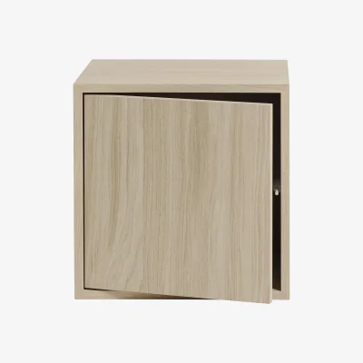 Nordic Nest Muuto Stacked 2.0 shelving with door medium Oak