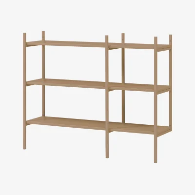 Nordic Nest TÔNN furniture Portal bookcase small Camel 123 cm