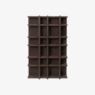 Nordic Nest Ferm Living Tilem bookcase Dark stained oak 4x6