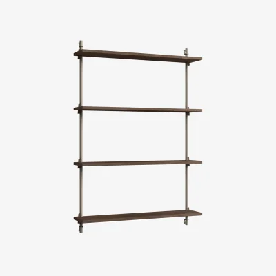 Nordic Nest MOEBE Wall Shelving wall shelf Smoked oak-warm grey 92x115x17.5 cm WS.115.1
