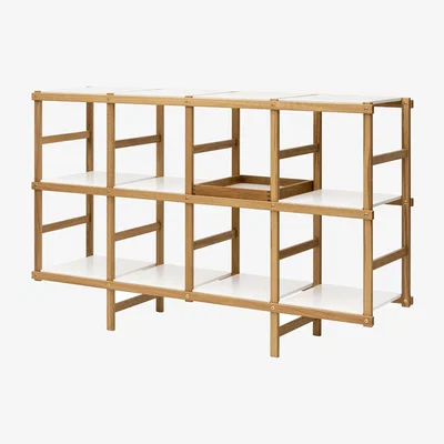 Nordic Nest Design House Stockholm Frame shelf M 154 cm oak-white