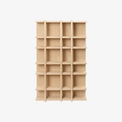 Nordic Nest Ferm Living Tilem bookcase Oak veneer 4x6