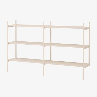 Nordic Nest TÔNN furniture Portal bookcase small Off white 158 cm