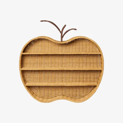 Nordic Nest Ferm Living Apple braided wall shelf Natural 70x12.5x68 cm