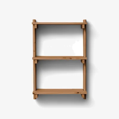 Nordic Nest Form & Refine Beam Shelf wall shelf Deep brown pine 60x90.5x25 cm