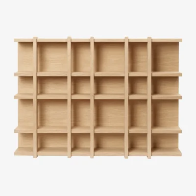 Nordic Nest Ferm Living Tilem bookcase Oak veneer 6x4