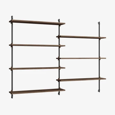 Nordic Nest MOEBE Moebe wall shelving ws.115.2 Smoked oak-black