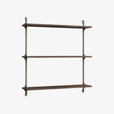 Nordic Nest MOEBE Wall Shelving wall shelf Smoked oak-warm grey 92x85x17.5 cm WS.85.1