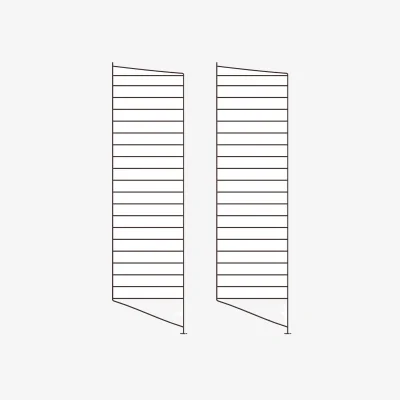 Nordic Nest String String floor panels Dark brown 115x30 cm 2-pack
