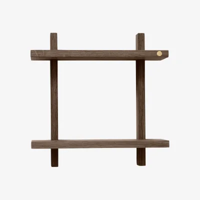 Nordic Nest Andersen Furniture Treat double wall shelf Smoked Oiled Oak 34x12x34 cm