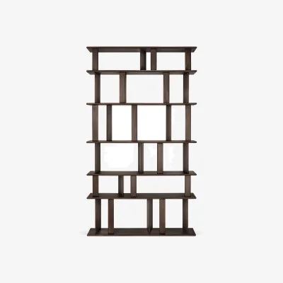 Nordic Nest Ethnicraft Block bookcase Espresso matte mahogany 120x207 cm