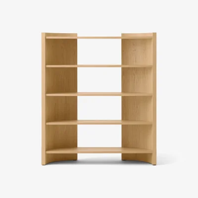 Nordic Nest Audo Copenhagen Crescent shelf Untreated oak 150x173 cm