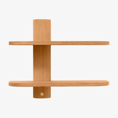 Nordic Nest Andersen Furniture Bend wall shelf Oiled Natural Oak 50x18x40 cm