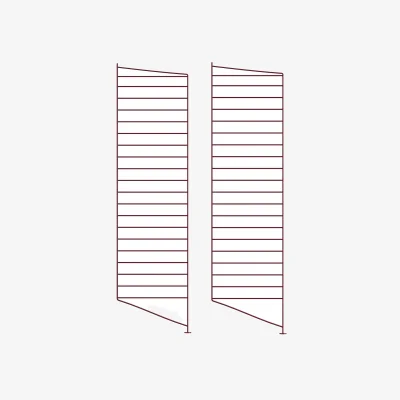 Nordic Nest String String floor panels Dark red 115x30 cm 2-pack