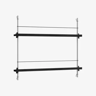 Nordic Nest MOEBE Magazine Shelving magazine rack Black-stainless steel 85x65x7 cm MS.65.1