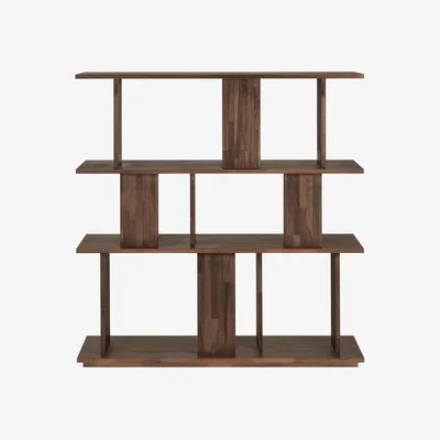 Nordic Nest Ethnicraft Irregular shelf Dark stained teak small