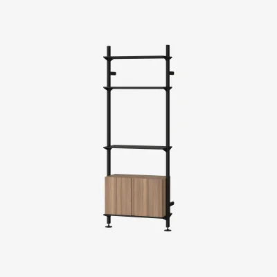 Nordic Nest Pira Pira G2 shelving system W B Black/Walnut