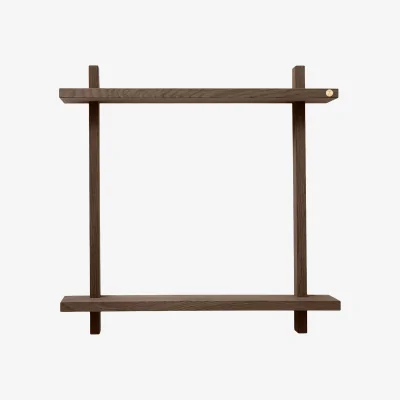 Nordic Nest Andersen Furniture Treat double wall shelf Smoked Oiled Oak 50x12x50 cm