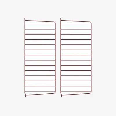 Nordic Nest String String wall panels Dark red 75x30 cm 2-pack