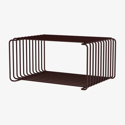 Nordic Nest Montana Panton Wire Half Height shelf 34.8x17.2x25.7 cm Black red