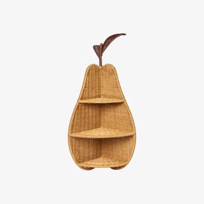 Nordic Nest Ferm Living Pear braided corner shelf Natural