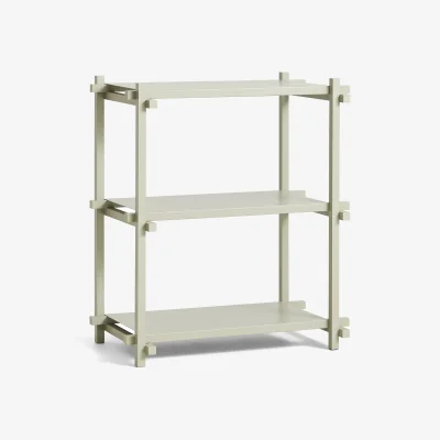 Nordic Nest HAY Woody Column shelf Beech-smokey grey low