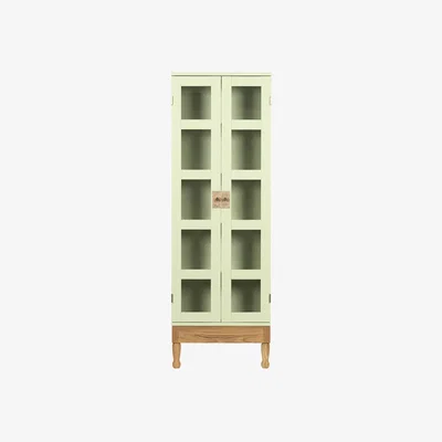Nordic Nest Källemo National Geographic bookcase Light green-oak base-brass