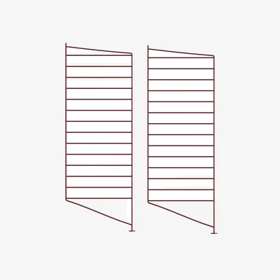 Nordic Nest String String floor panels Dark red 85x30 cm 2-pack
