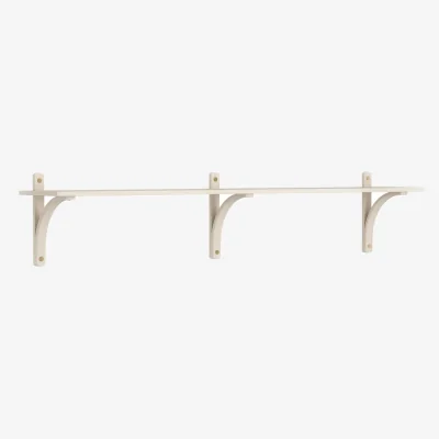 Nordic Nest Swedese Levi shelf 1 shelf level White pigmented ash-brass 180 cm