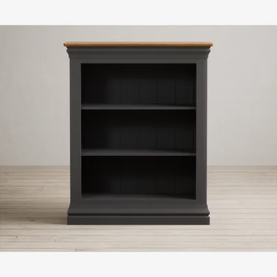 Oak&More Charwood Oak and Charcoal Painted Small Bookcase