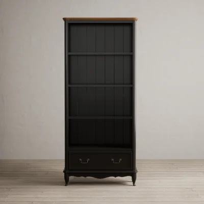 Oak&More Chateau Noir Oak and Black Painted Tall Bookcase