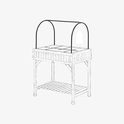 Downtown VegTrug Herb Garden Greenhouse Frame - Black