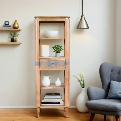 OAT Home Blarney Narrow 1 Drawer Wooden Bookcase