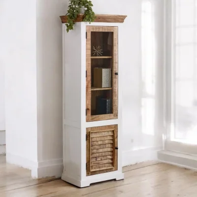 OAT Home Doonbeg Narrow Wooden Cabinet Bookcase