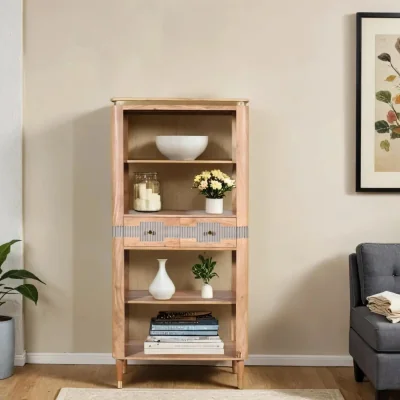 OAT Home Blarney 2 Drawer Wooden Bookcase