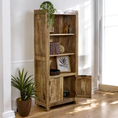 OAT Home Wicklow 2 Door Wooden Bookcase