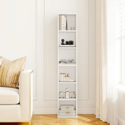 The Range 6 Tier Bookcase Display Shelving - White