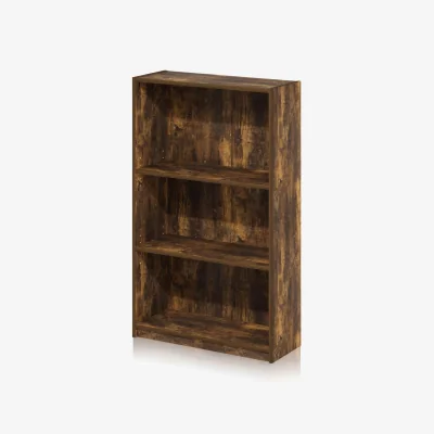 The Range WALPLUS JAYA 3-Tier Adjustable Bookcase 24.5in Wide x 40.3in High - Amber Pine