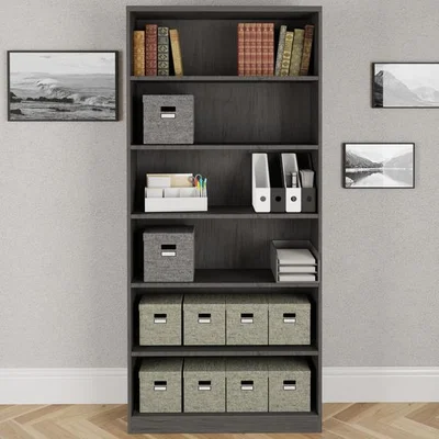 The Range Lardale Tall Wide Bookcase - Smoked Oak